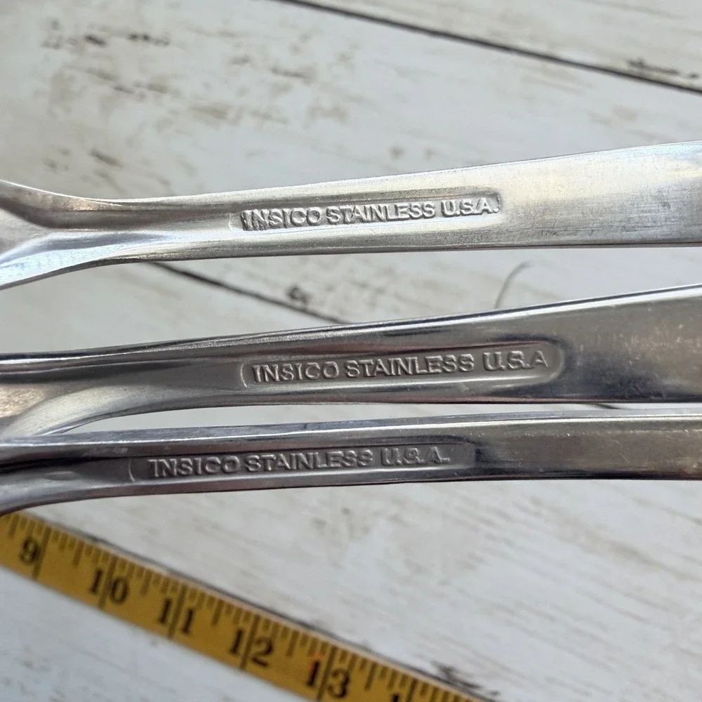 Vtg International Insico Stainless Flatware 34‎ Pcs Lot MCM Spoons Nassau USA